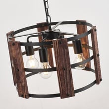 Sharon Pine Wood 4 Light Pendant